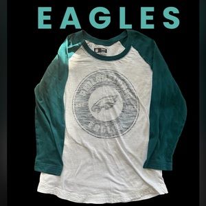 NFL TEAM APPAREL. EAGLES 3/4" sleeve tee. 🏈🦅